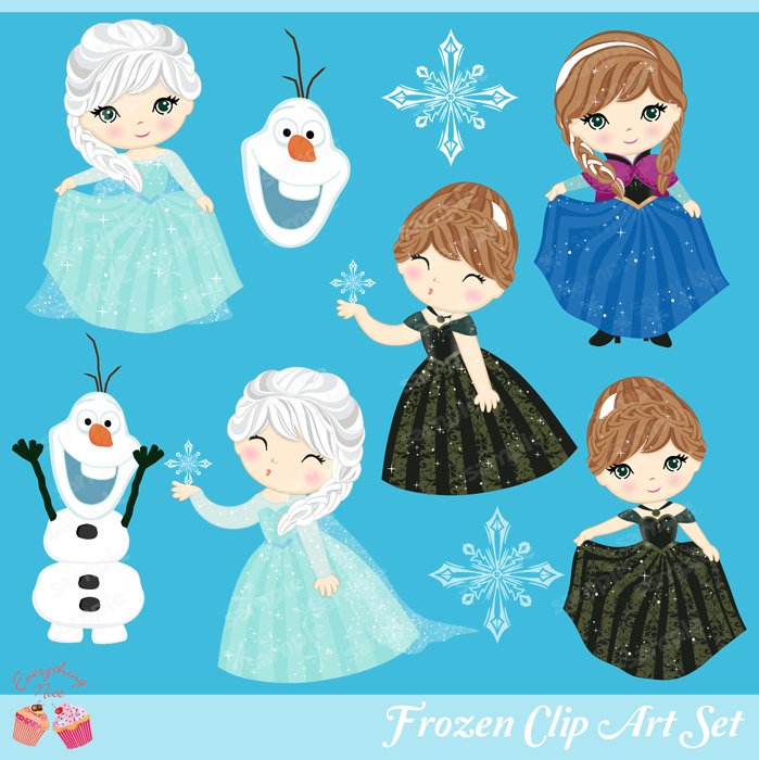 Frozen Clipart Set By 1everythingnice On Etsy