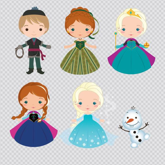 Frozen Princess Party Frozen Clipart Instant Frozen Party Download