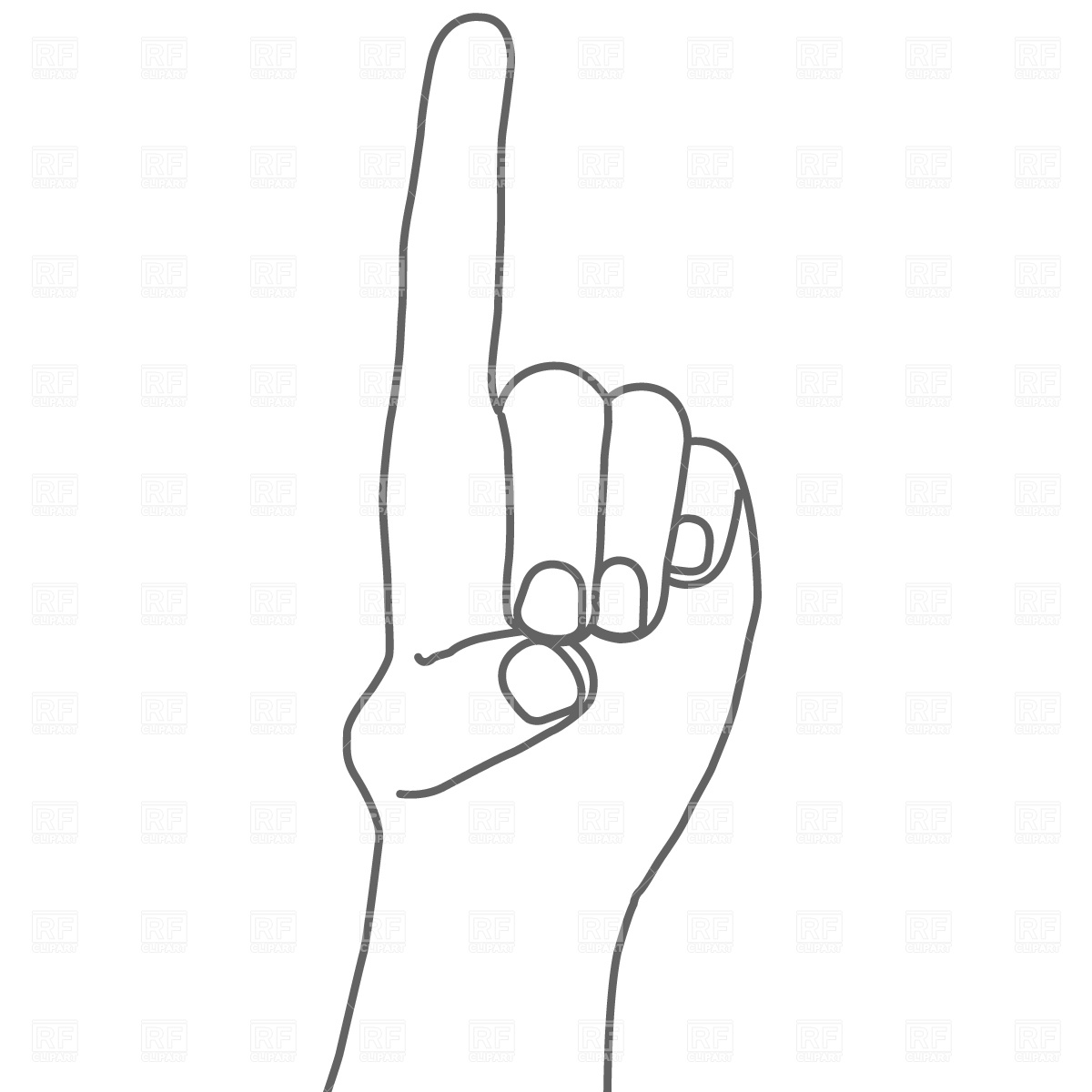 Index Finger Sign   Attention Download Royalty Free Vector Clipart