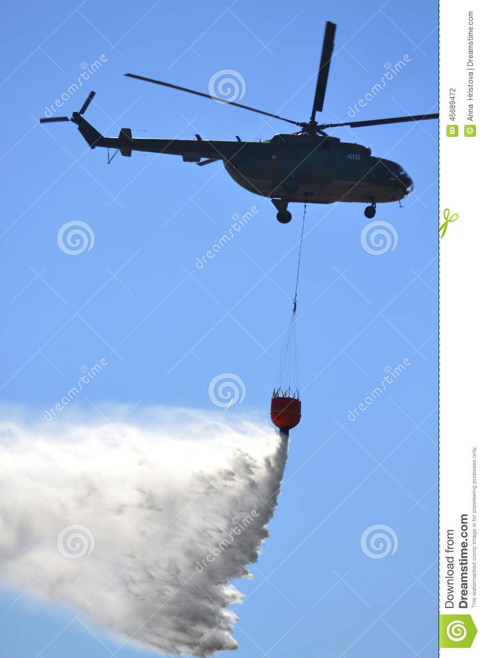 Mi 17 Helicopter Show Fire Extinguishing Editorial Photography   Image
