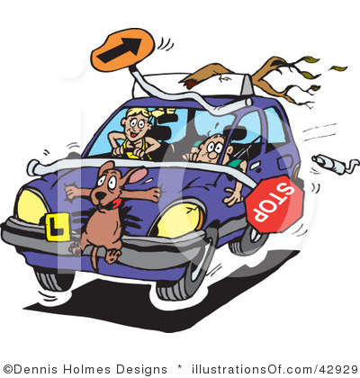 Royalty Free Driving Clipart Illustration 42929
