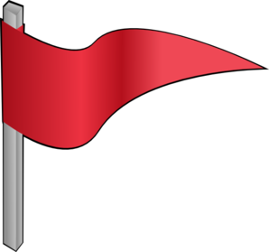 Waving Red Flag Clip Art At Clker Com   Vector Clip Art Online