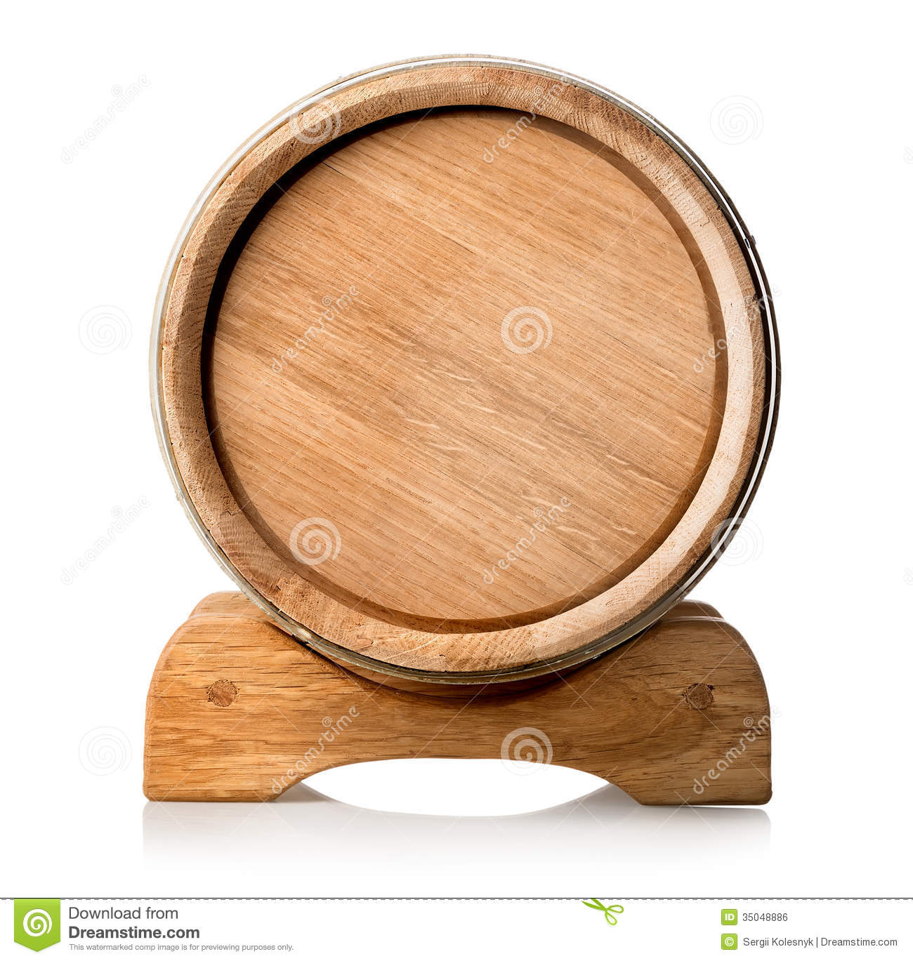 Wooden Barrel On The Stand Royalty Free Stock Image   Image  35048886