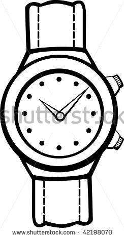 Wrist Watch Clipart Leather Band Wrist Watch