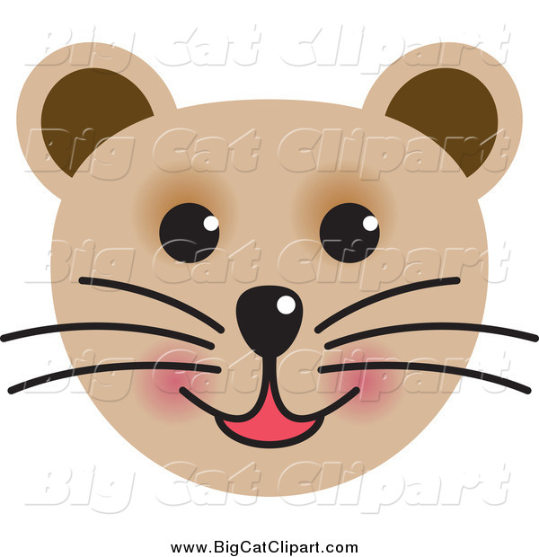 Big Cat Vector Clipart Of A Happy Cat Face By Lal Perera    2904