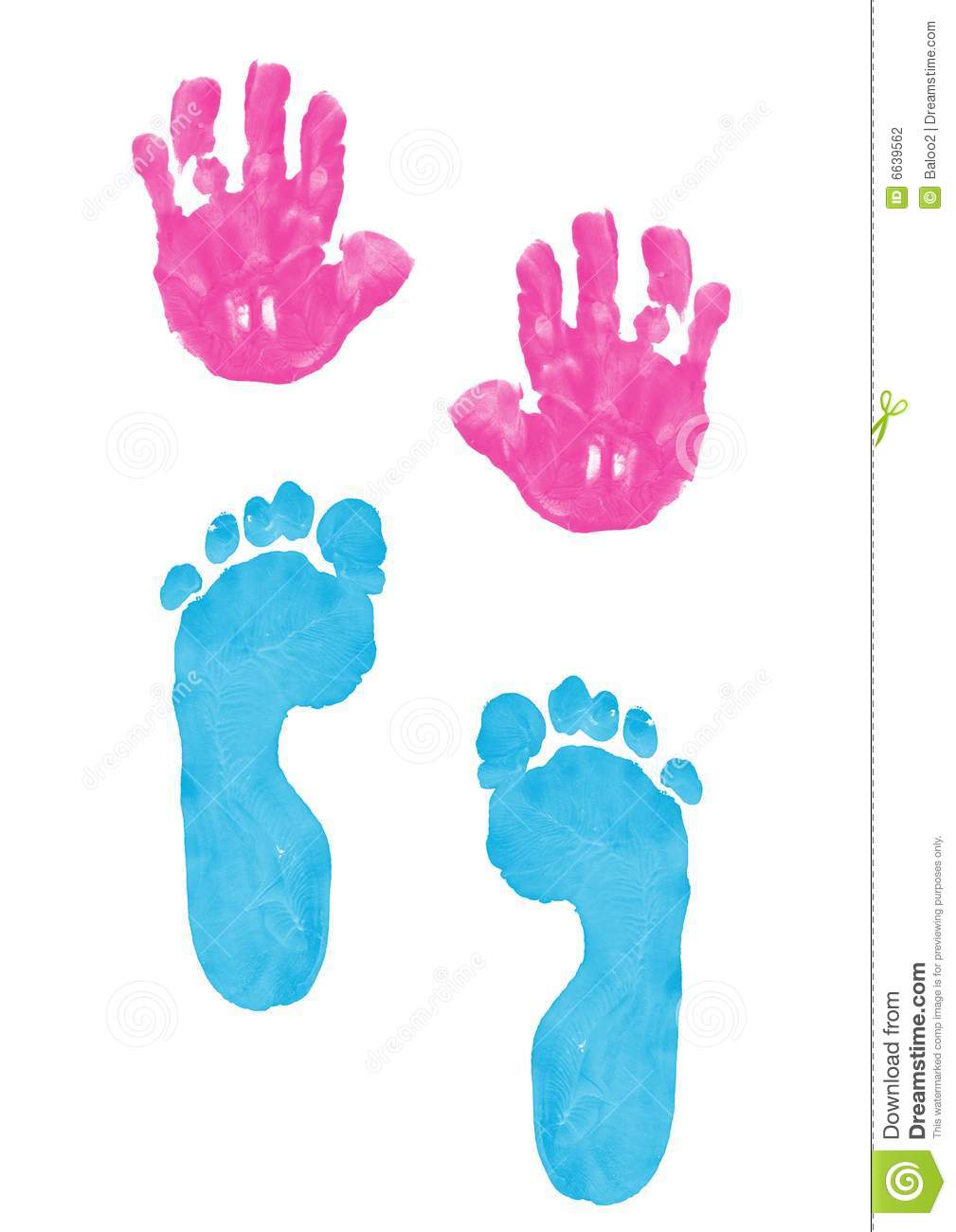 Child S Hand And Foot Prints Stock Photography   Image  6639562
