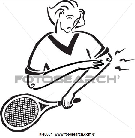 Clipart   A Woman Suffering Tennis Elbow  Fotosearch   Search Clip Art    