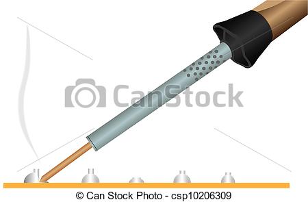 Clipart Of Electric Soldering Iron   Illustration Of A Soldering Iron
