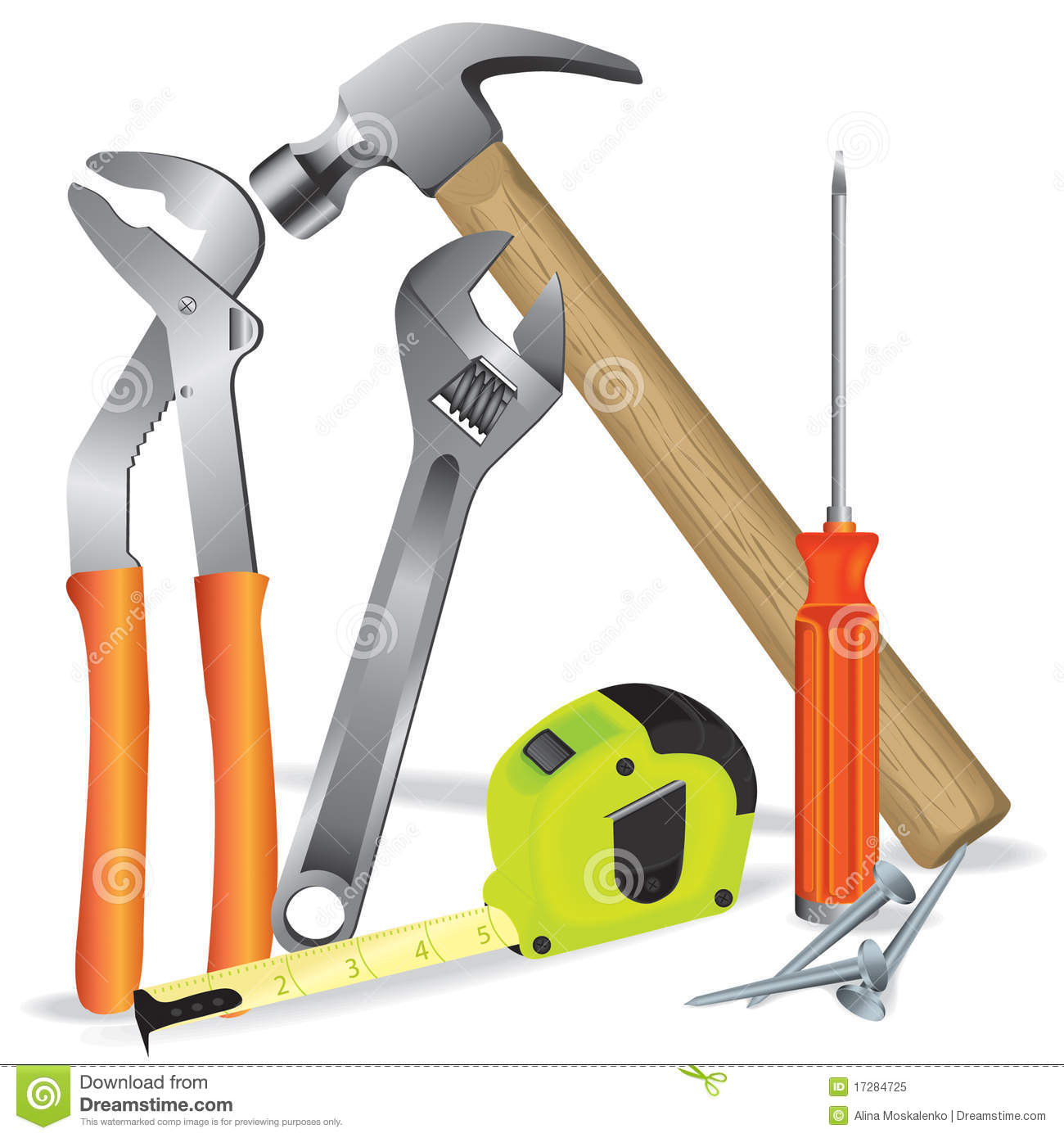 Construction Tools Clip Art A Set Of Construction Tools