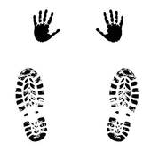 Feet Heart Clip Art Black And White Black Print Of Human Hands And