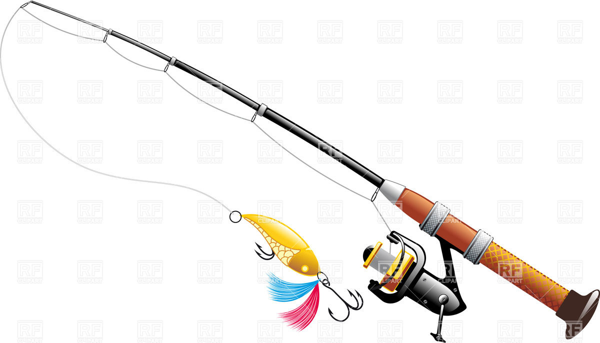 Fishing Rod With Reel Download Royalty Free Vector Clipart  Eps