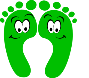 Green Happy Feet Clip Art At Clker Com   Vector Clip Art Online