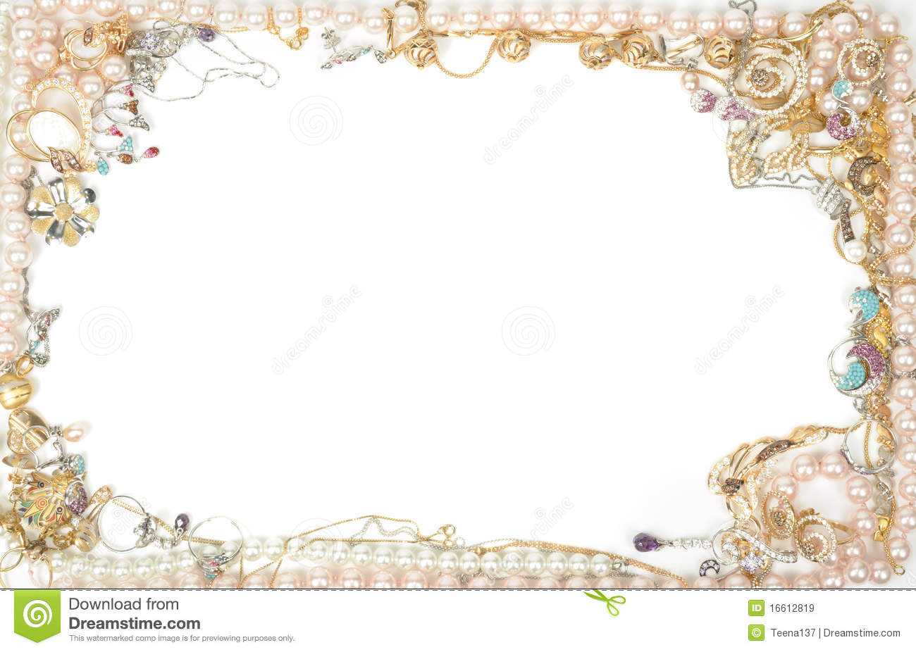 Jewelry Border Royalty Free Stock Images   Image  16612819