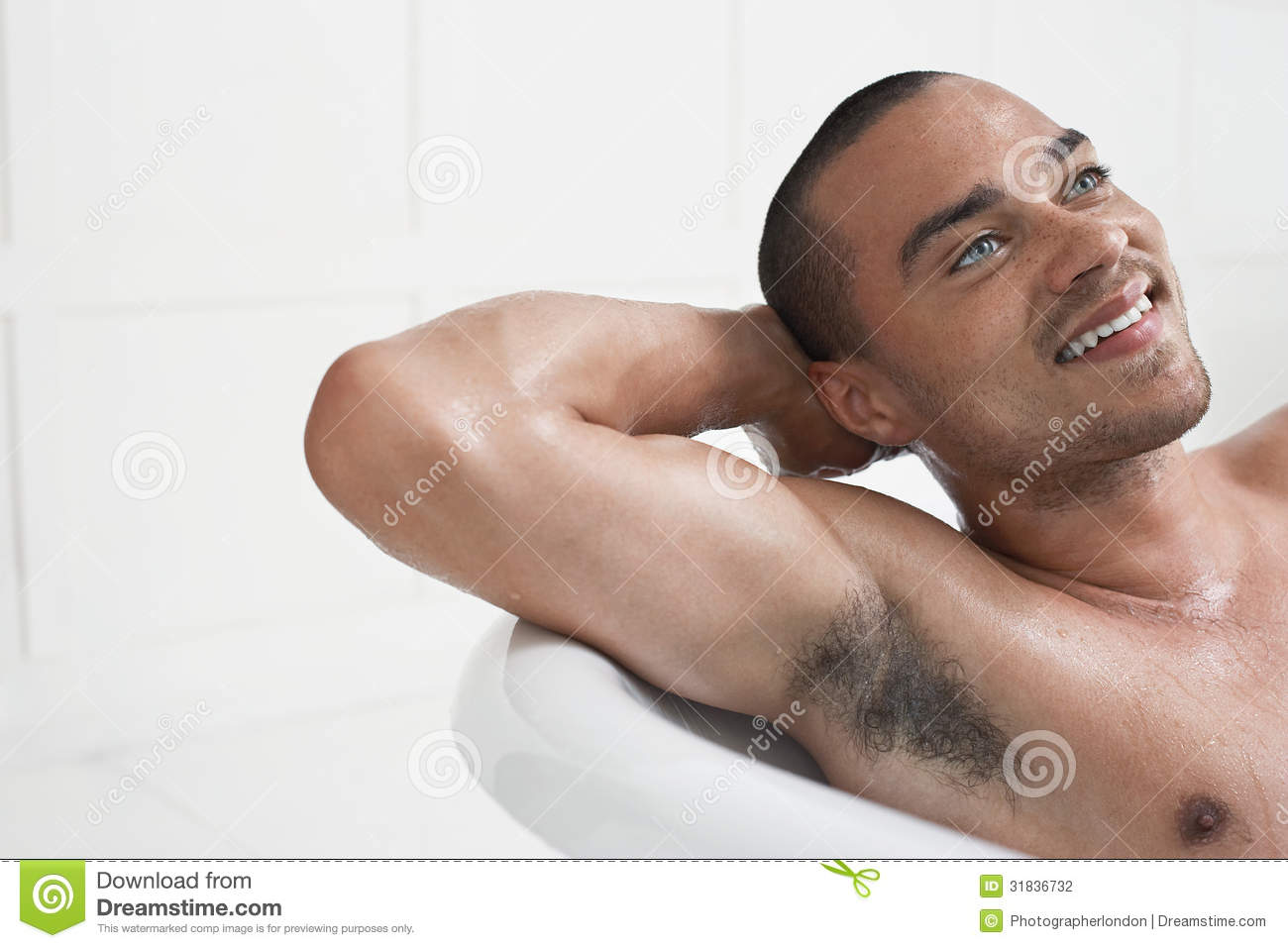Man Relaxing In Bathtub Stock Photography   Image  31836732