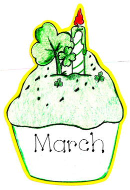 March Birthday Cupcake
