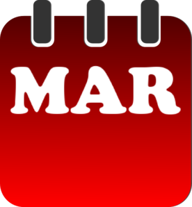 March Calendar Clip Art At Clker Com   Vector Clip Art Online Royalty