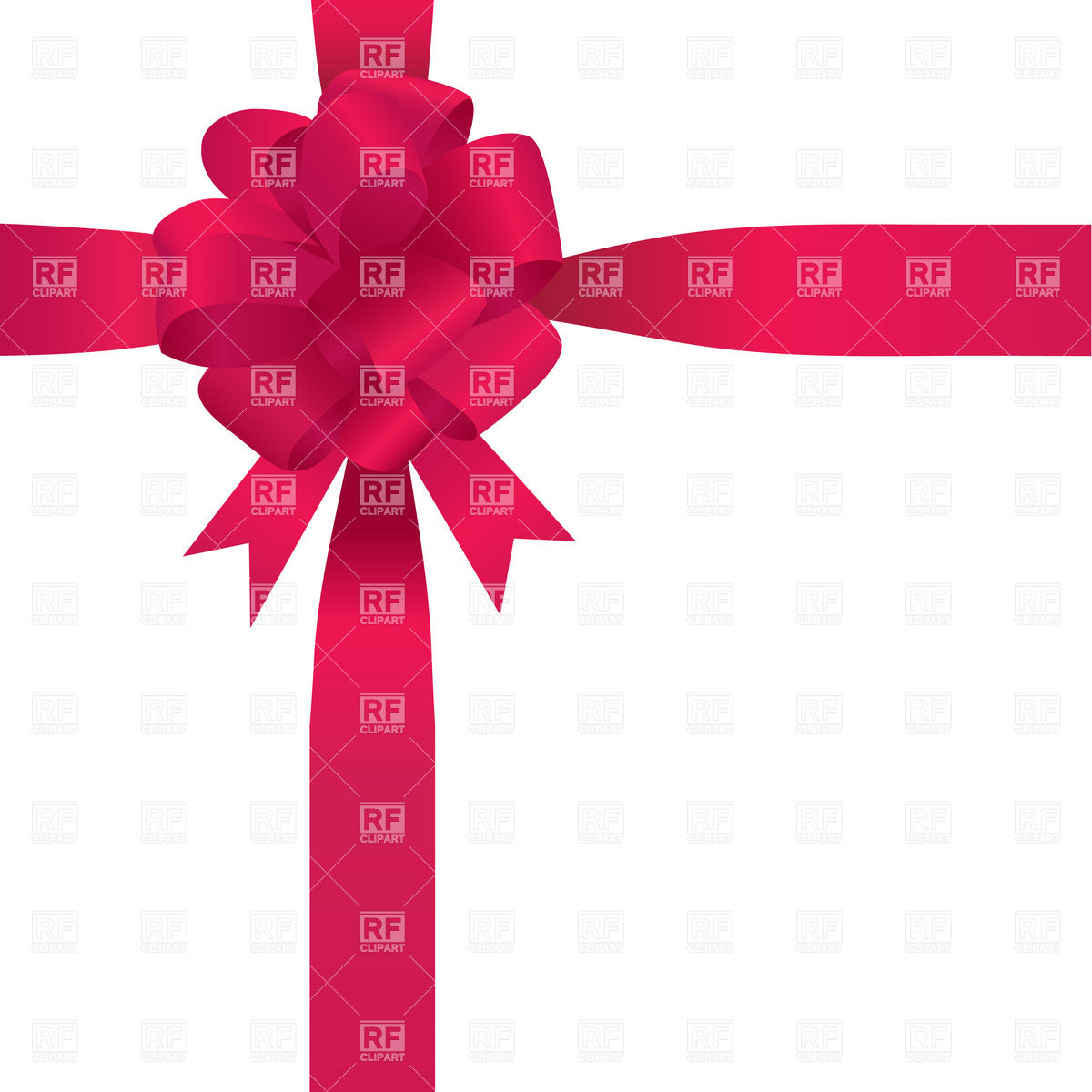 Red Bow And Ribbon Intersection Download Royalty Free Vector Clipart