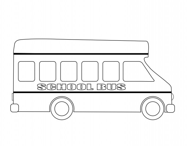 School Bus Outline By Karen Arnold