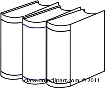 School   Outline Of Three Books   Classroom Clipart