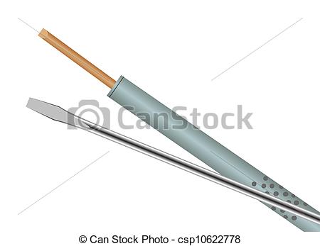 Soldering Iron And A Screwdriver   Csp10622778