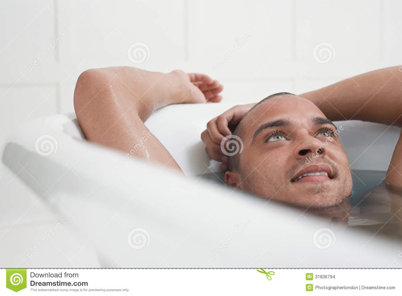 Stock Images  Man Relaxing In Bathtub
