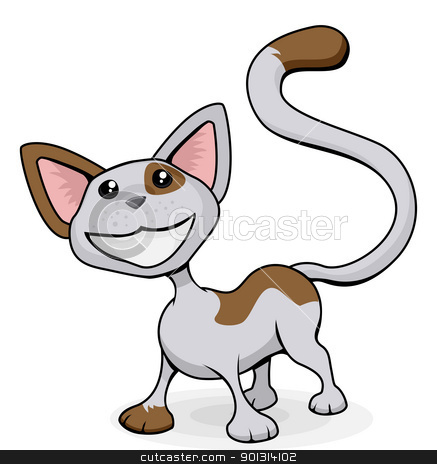 Stock Vector Clipart A Happy Cartoon Cat Sitting And   Face Meme