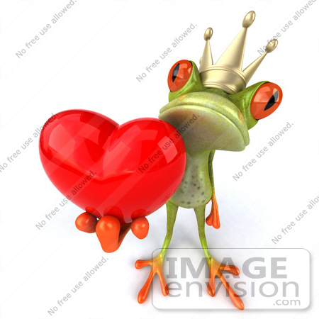 42747 Royalty Free Clipart Illustration Of A Romantic 3d Red Eyed Frog