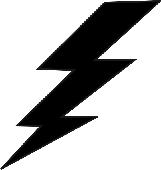 Balck Lightning Bolt Clip Art At Clker Com   Vector Clip Art Online