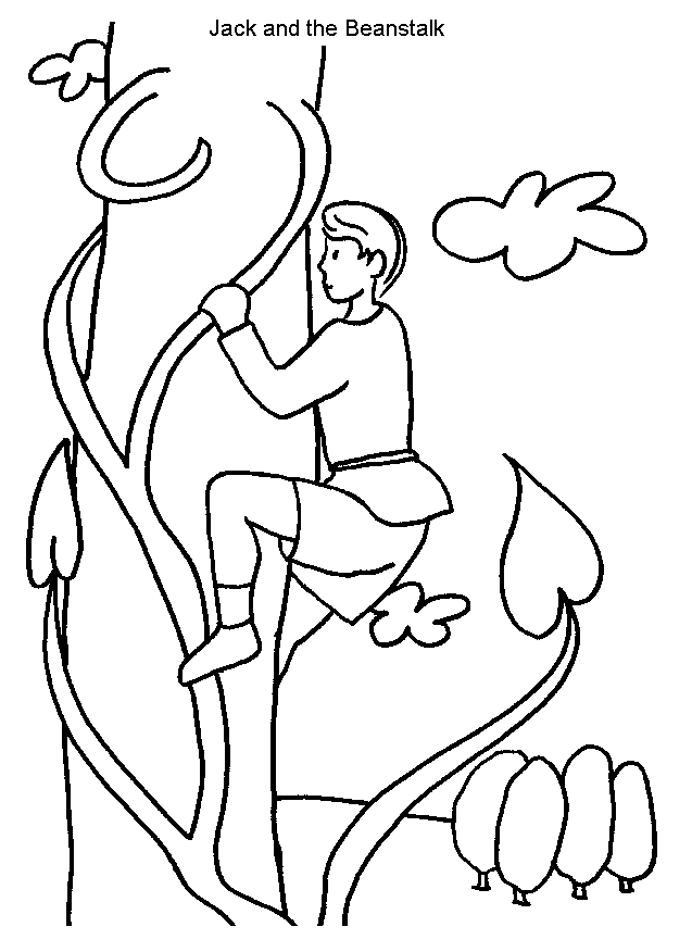 Beanstalk Colouring Pages