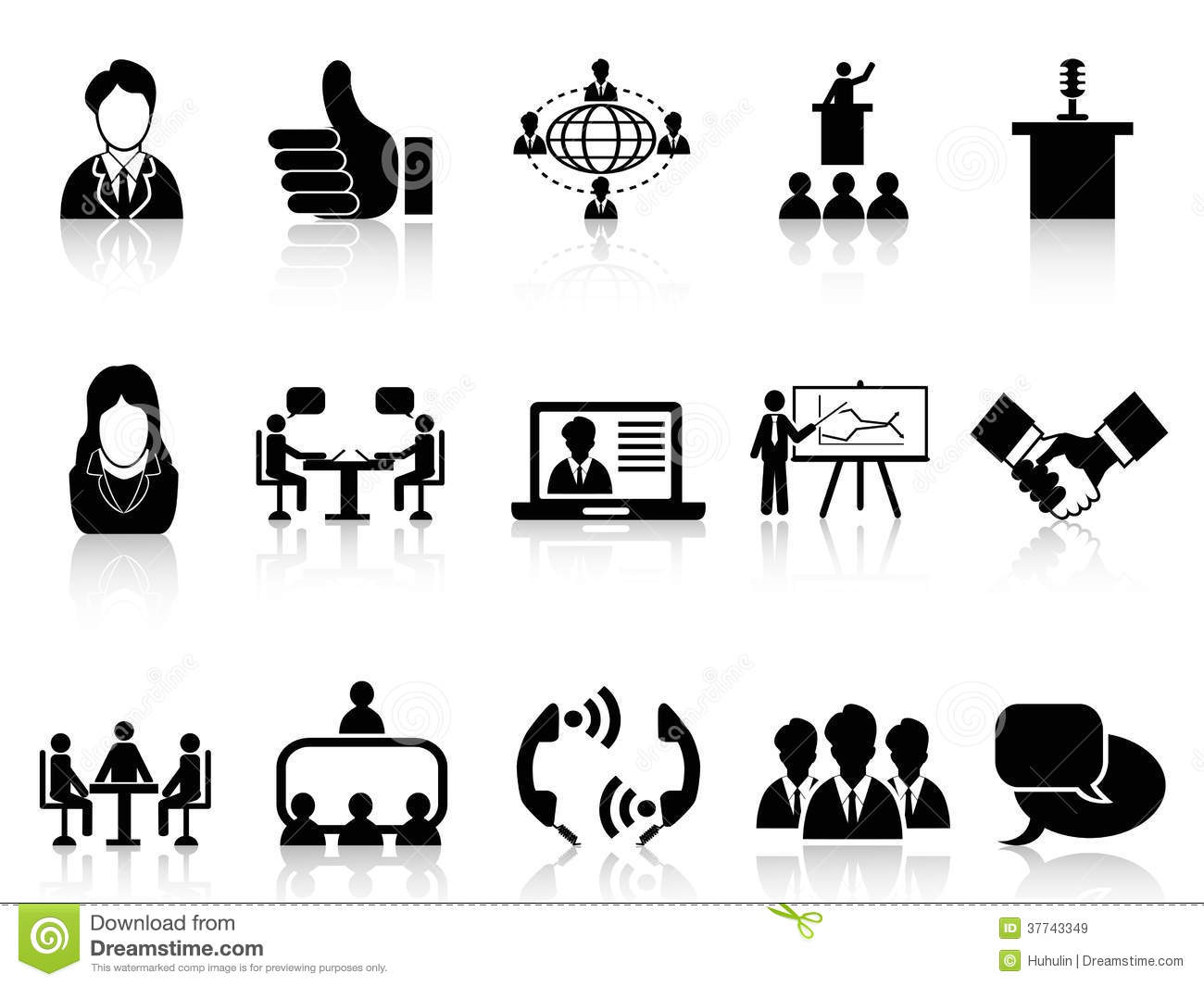 Business Meeting Icons Set Royalty Free Stock Images   Image  37743349