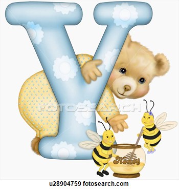 Capital Letter Y With Teddy Bear  Fotosearch   Search Vector Clipart    