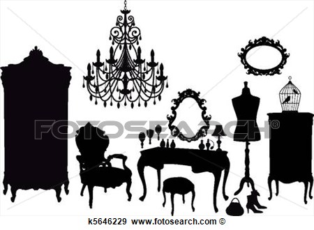 Clip Art   Vintage Dressing Room Vector  Fotosearch   Search Clipart