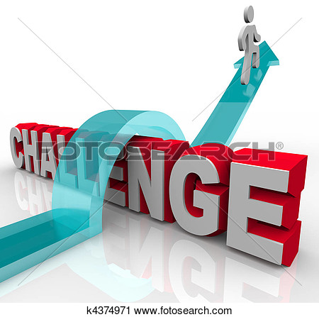 Clipart   Jumping Over A Challenge To Achieve Success  Fotosearch