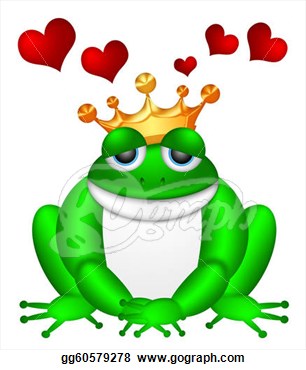 Drawing   Cute Green Frog With Crown Illustration  Clipart Drawing
