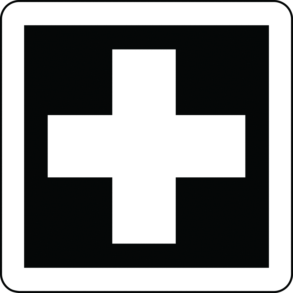First Aid Black And White