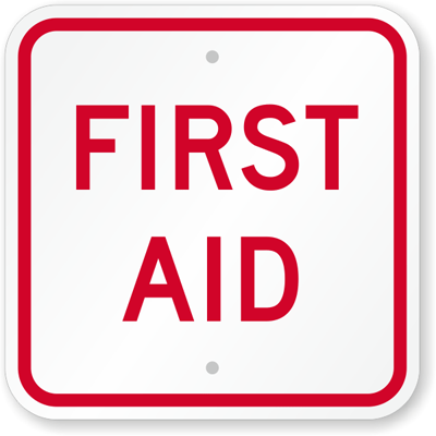 First Aid Signs For Outdoors K 5354 Emergency Medical Help Sign First