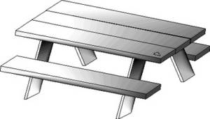 Free Clipart Picture Of A Picnic Table