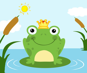 Frog Prince Clipart Image   Clip Art Illustration Of A Frog Sitting On
