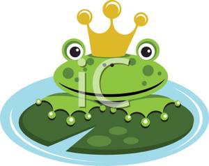 Frog Wearing A Crown   Royalty Free Clipart Picture