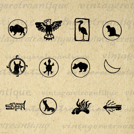 Native American Symbols Clip Art   Buy Canister 2015