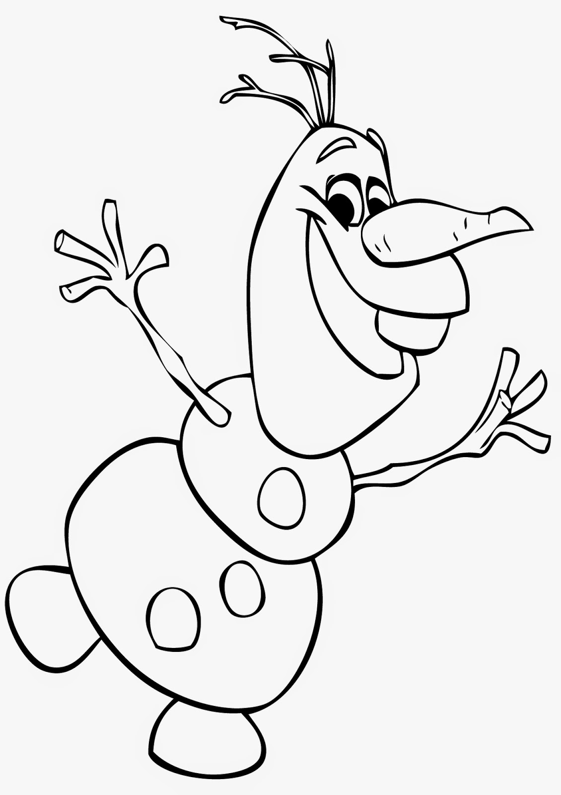 Olaf Snowman Coloring Page   Only Coloring Pages