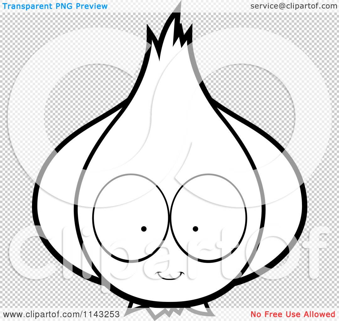 Pin Clipart Outlined Garlic Head And Cloves Royalty Free Vector On