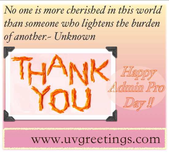 Quote For Saying Thank You On Administrative Professionals  Day