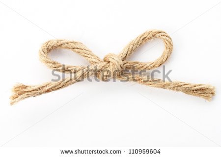 Rope Bow Isolated On White Background   Stock Photo