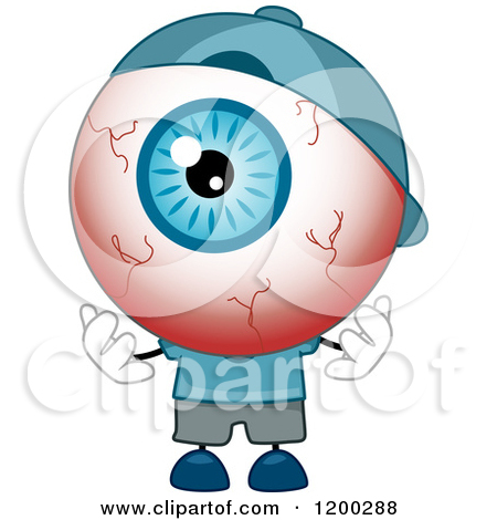 Tired Red Eyeball Mascot Wearing A Hat By Bnp Design Studio