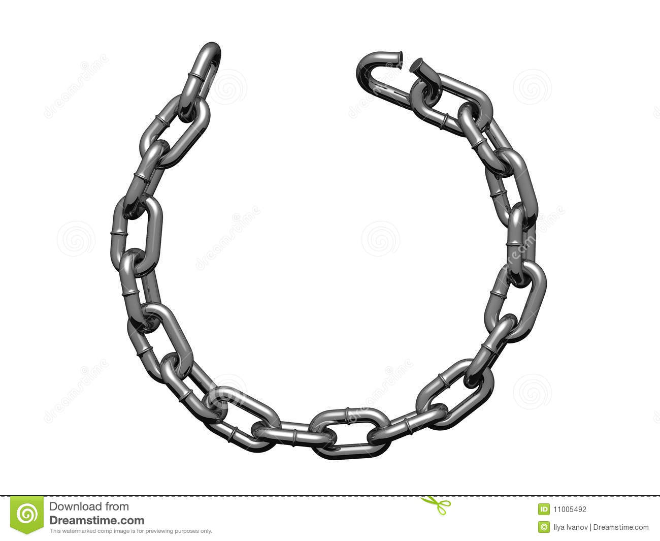 Torn Chain In Form Of The Circle Stock Photography   Image  11005492