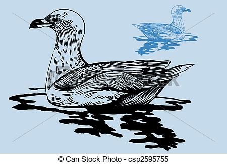 Vector   Seagull Pond   Stock Illustration Royalty Free Illustrations
