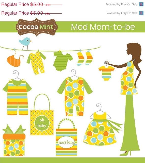 40 Off Sale Mod Mom To Be Clip Art By Cocoamint On Etsy  3 00