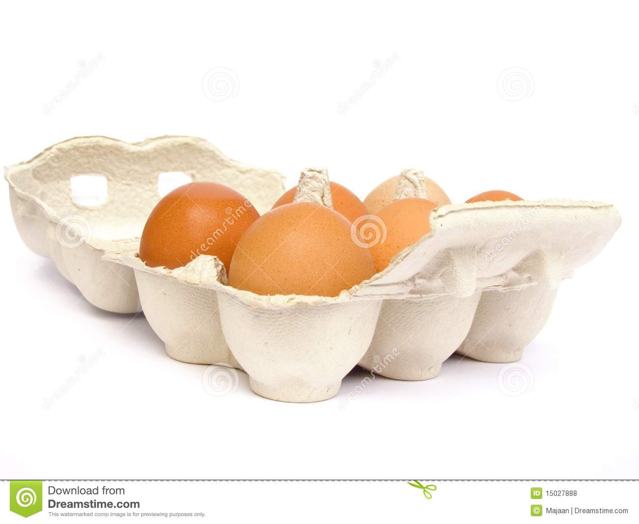 Brown Eggs In An Egg Carton Royalty Free Stock Photos   Image