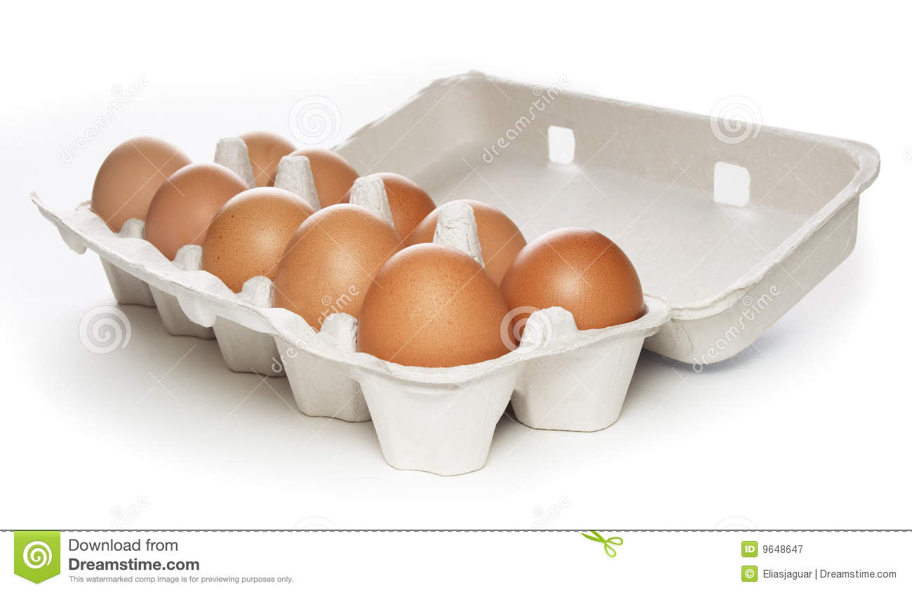 Carton Box With Brown Eggs Royalty Free Stock Photography   Image    